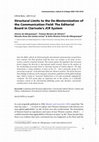 Research paper thumbnail of Structural Limits to the De-Westernization of the Communication Field: The Editorial Board in Clarivate's JCR System