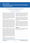 Research paper thumbnail of Dust and Radon Levels on the West Coast of Namibia – what did we learn?