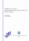 Research paper thumbnail of Neither Kha, Tai, nor Lao: Language, Myth, Histories, and the Position of the Phong in Houaphan