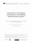 Research paper thumbnail of Aproximación a la articulación conceptual entre sustentabilidad desarrollo humano y género