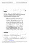 Research paper thumbnail of A real time non-invasive cholesterol monitoring system