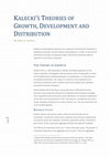 Research paper thumbnail of Kalecki's Theories of Growth, Development and Distribution