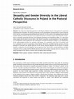 Research paper thumbnail of Sexuality and Gender Diversity in the Liberal Catholic Discourse in Poland in the Pastoral Perspective