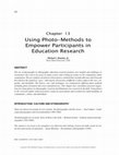 Research paper thumbnail of Boucher, M. L. (2018). Using photo-methods to empower participants in education research. In Wang, V. (Ed.), Handbook of Research on Innovative Techniques, Trends, and Analysis for Optimized Research Methods (pp. 202-219). New York, NY. IGI Global.