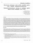 Research paper thumbnail of Detección de anticuerpos contra artritis encefalitis caprina (AEC) mediante inmunoelectrotransferencia Immunoelectrotransference detection of antibodies …