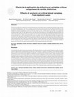 Research paper thumbnail of Efecto de la aplicación de oxitocina en variables críticas sanguíneas de cerdas distócicas