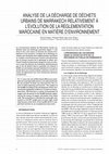 Research paper thumbnail of Analyse de la décharge de déchets urbains de Marrakech relativement à l’évolution de la réglementation marocaine en matière d’environnement