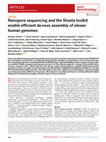 Research paper thumbnail of Nanopore sequencing and the Shasta toolkit enable efficient de novo assembly of eleven human genomes