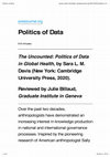 Research paper thumbnail of The Uncounted: Politics of Data in Global Health