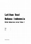 Research paper thumbnail of Latihan Soal Bahasa Indonesia Untuk Penutur Asing