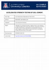 Research paper thumbnail of Accelerated Strength Testing of Soil-Cement