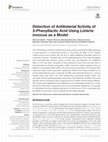 Research paper thumbnail of Detection of Antilisterial Activity of 3-Phenyllactic Acid Using Listeria innocua as a Model