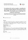 Research paper thumbnail of A existência do mal no mundo: a justificativa dos fiéis da Igreja Batista Nacional de Santa Maria/RS e sua relação com as tipologias de teodiceia weberianas