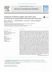 Research paper thumbnail of Comparison of behavior analytic and eclectic early interventions for young children with autism after three years