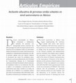 Research paper thumbnail of Inclusión educativa de personas sordas señantes en nivel universitario en México