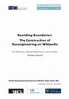 Research paper thumbnail of Bounding Boundaries: The Construction of Geoengineering on Wikipedia