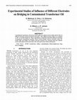 Research paper thumbnail of Experimental studies of influence of different electrodes on bridging in contaminated transformer oil