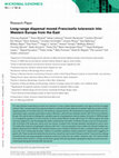 Research paper thumbnail of Long-range dispersal moved Francisella tularensis into Western Europe from the East