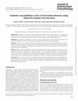 Research paper thumbnail of Antibiotic susceptibility in vitro of Francisella tularensis subsp. holarctica isolates from Germany