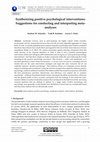 Research paper thumbnail of Synthesizing positive psychological interventions: Suggestions for conducting and interpreting meta-analyses