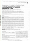 Research paper thumbnail of Consumption of a Double-Fortified Salt Affects Perceptual, Attentional, and Mnemonic Functioning in Women in a Randomized Controlled Trial in India