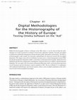 Research paper thumbnail of Digital Methodologies for the Historiography of the History of Europe: Testing Omeka Software on the AsE