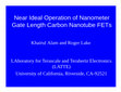 Research paper thumbnail of Near Ideal Operation of Nanometer Gate Length Carbon Nanotube FETs