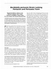 Research paper thumbnail of Bordetella pertussis Strain Lacking Pertactin and Pertussis Toxin