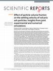 Research paper thumbnail of Effect of particle volume fraction on the settling velocity of volcanic ash particles: insights from joint experimental and numerical simulations