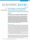 Research paper thumbnail of Synergyage, a curated database for synergistic and antagonistic interactions of longevity-associated genes