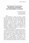 Research paper thumbnail of O humanismo como técnica de governo na empresa, nas comunidades e na escola