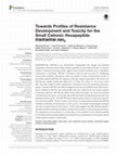 Research paper thumbnail of Towards Profiles of Resistance Development and Toxicity for the Small Cationic Hexapeptide RWRWRW-NH2