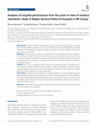 Research paper thumbnail of Analysis of hospital performance from the point of view of sanitary standards: study of Bagira General Referral Hospital in DR Congo