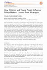 Research paper thumbnail of How Children and Young People Influence Policy‐Makers: Lessons from Nicaragua