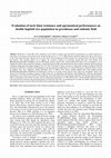 Research paper thumbnail of Evaluation of neck blast resistance and agronomical performances on double haploid rice population in greenhouse and endemic field