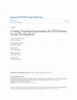 Research paper thumbnail of Creating Teaching Opportunities for STEM Future Faculty Development