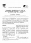 Research paper thumbnail of Hydrogenation and isomerization of 1-hexene with Ru 3(CO) 9(PPh 2CH 2CH 2Si(OMe) 3) 3 immobilized in silica matrices via the sol–gel method