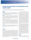 Research paper thumbnail of Prevalence and prognostic factors for erectile dysfunction in renal transplant recipients