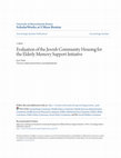 Research paper thumbnail of Evaluation of the Jewish Community Housing for the Elderly Memory Support Initiative