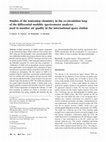 Research paper thumbnail of Studies of the ionization chemistry in the re-circulation loop of the differential mobility spectrometer analyzer used to monitor air quality in the international space station