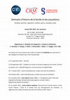 Research paper thumbnail of Séminaire d'histoire de la famille et des populations (1er semestre 2021-2022), Sorbonne