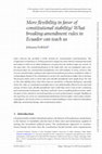 Research paper thumbnail of More flexibility in favor of constitutional stability? What breaking amendment rules in Ecuador can teach us