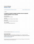 Research paper thumbnail of A comparison of patients managed in specialist versus non-specialist inpatient rehabilitation units in Australia