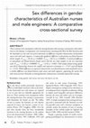 Research paper thumbnail of Sex differences in gender characteristics of Australian nurses and male engineers: A comparative cross-sectional survey