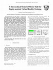 Research paper thumbnail of A Hierarchical Model of Motor Skill for Haptic-assisted Virtual Reality Training