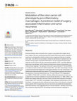 Research paper thumbnail of Modulation of the colon cancer cell phenotype by pro-inflammatory macrophages: A preclinical model of surgery-associated inflammation and tumor recurrence