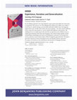 Research paper thumbnail of Arnon, I., & Clark, E. V. (2011). Experience, Variation and Generalization: Learning a First Language. Trends in Language Acquisition Research Series, Amsterdam: John Benjamins.