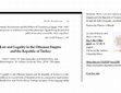 Research paper thumbnail of Law and Legality in the Ottoman Empire and the Republic of Turkey by Kent Schull, et al., Reviewed by Patricia Woods