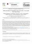 Research paper thumbnail of Public perception of sustainable energy innovation: A case study from Tilos, Greece