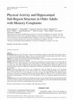 Research paper thumbnail of Physical Activity and Hippocampal Sub-Region Structure in Older Adults with Memory Complaints